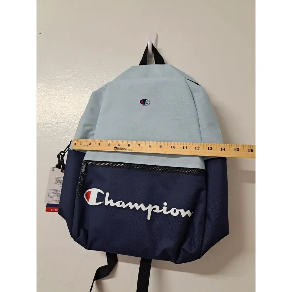 Champion Manuscript Backpack /Book Bag ￼Light and Dark‎ Blue